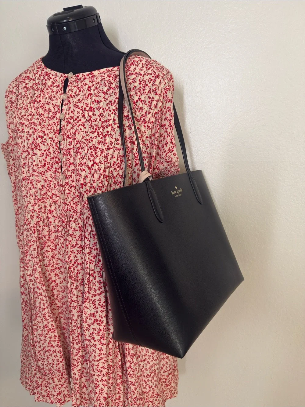Kate Spade New York Black Reversible Tote | Black/Beige| Large Everyday Bag
